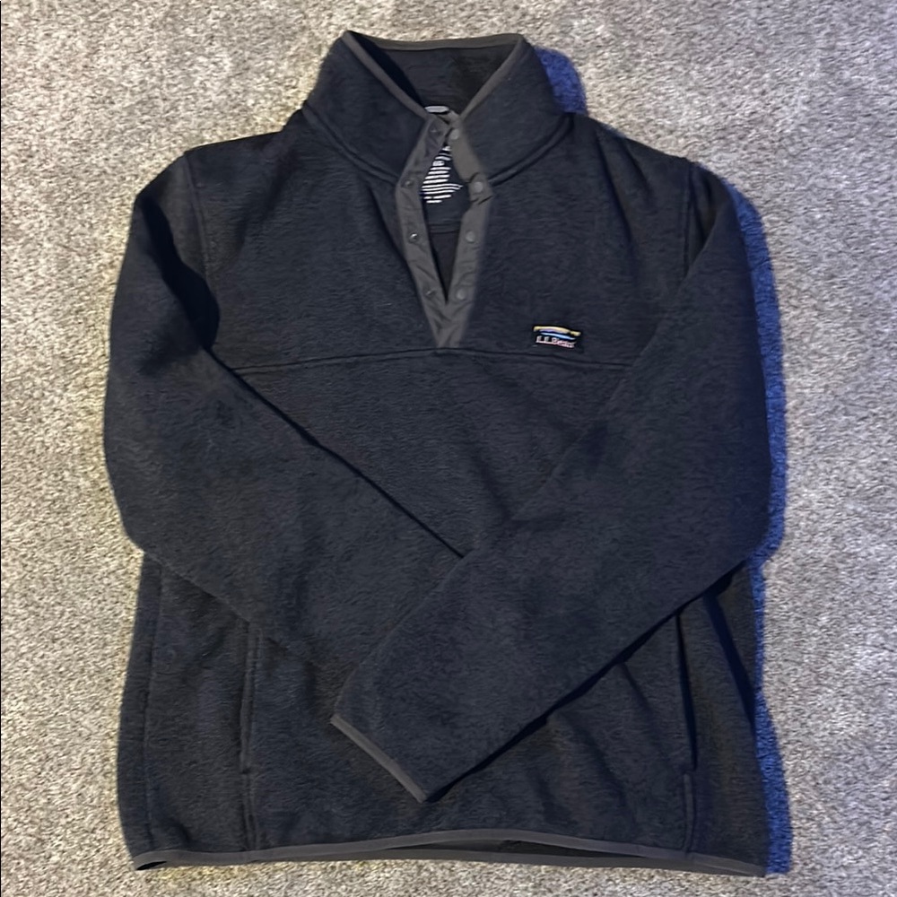L.L. Bean Black Button Up Sweater